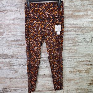 Laundry By Shelli Segal Purple Yellow Floral Side Pocket Sport Legging